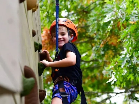 Family adventure package with fun climbing activities for children at The Preserve Resort and Spa, Rhode Island.