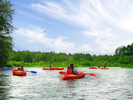 Seaside and sun kayaking package, enjoy water adventures with the family at The Preserve Resort and Spa, Rhode Island.