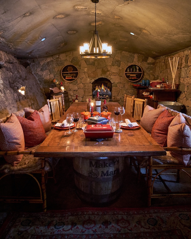 Makers Mark's unique hobbit house interior at The Preserve Resort & Spa offers a magical event experience in Rhode Island.